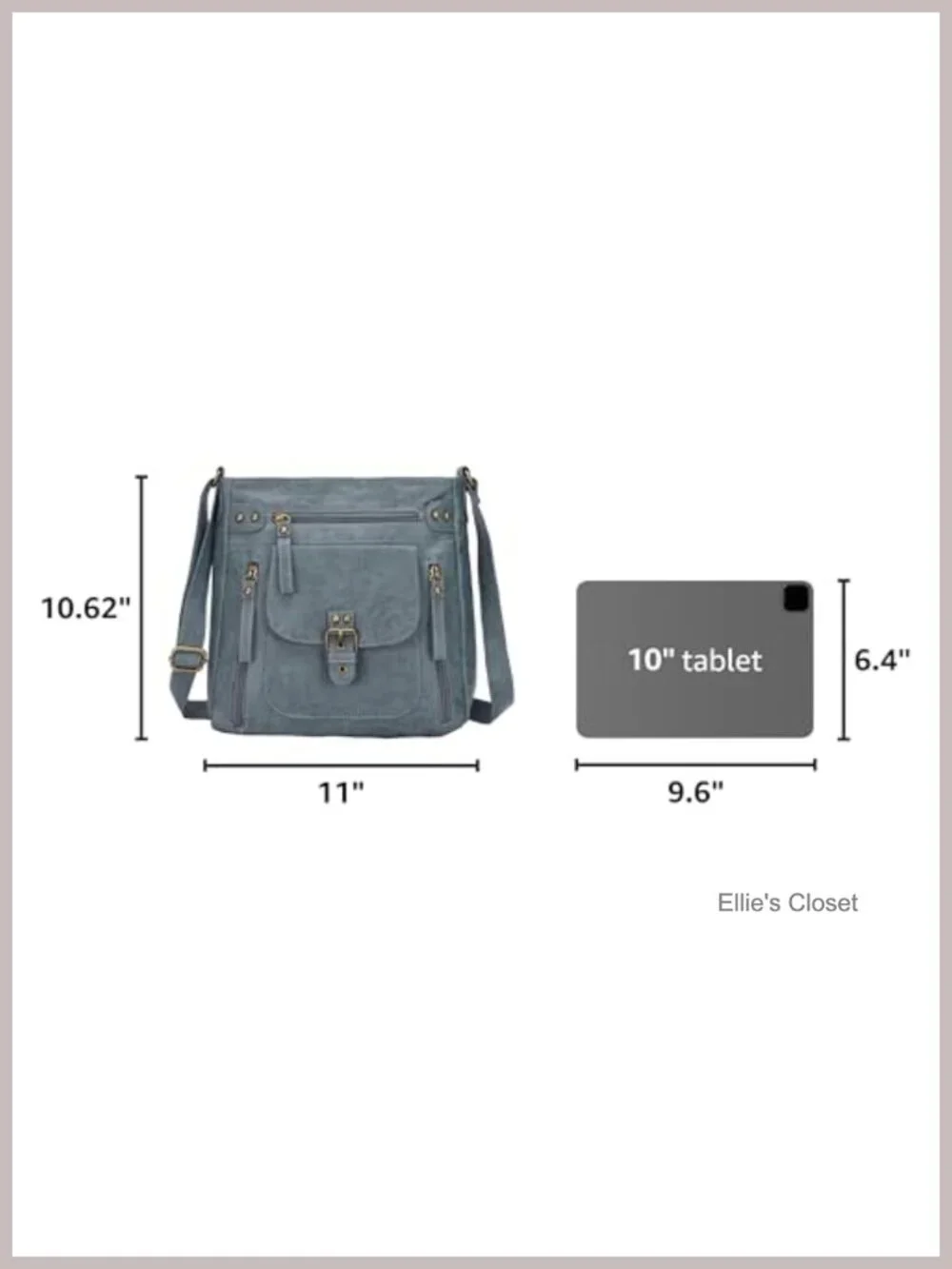 Women's Crossbody Purse Bag Medium PU Leather Multi-Pocket Handbag